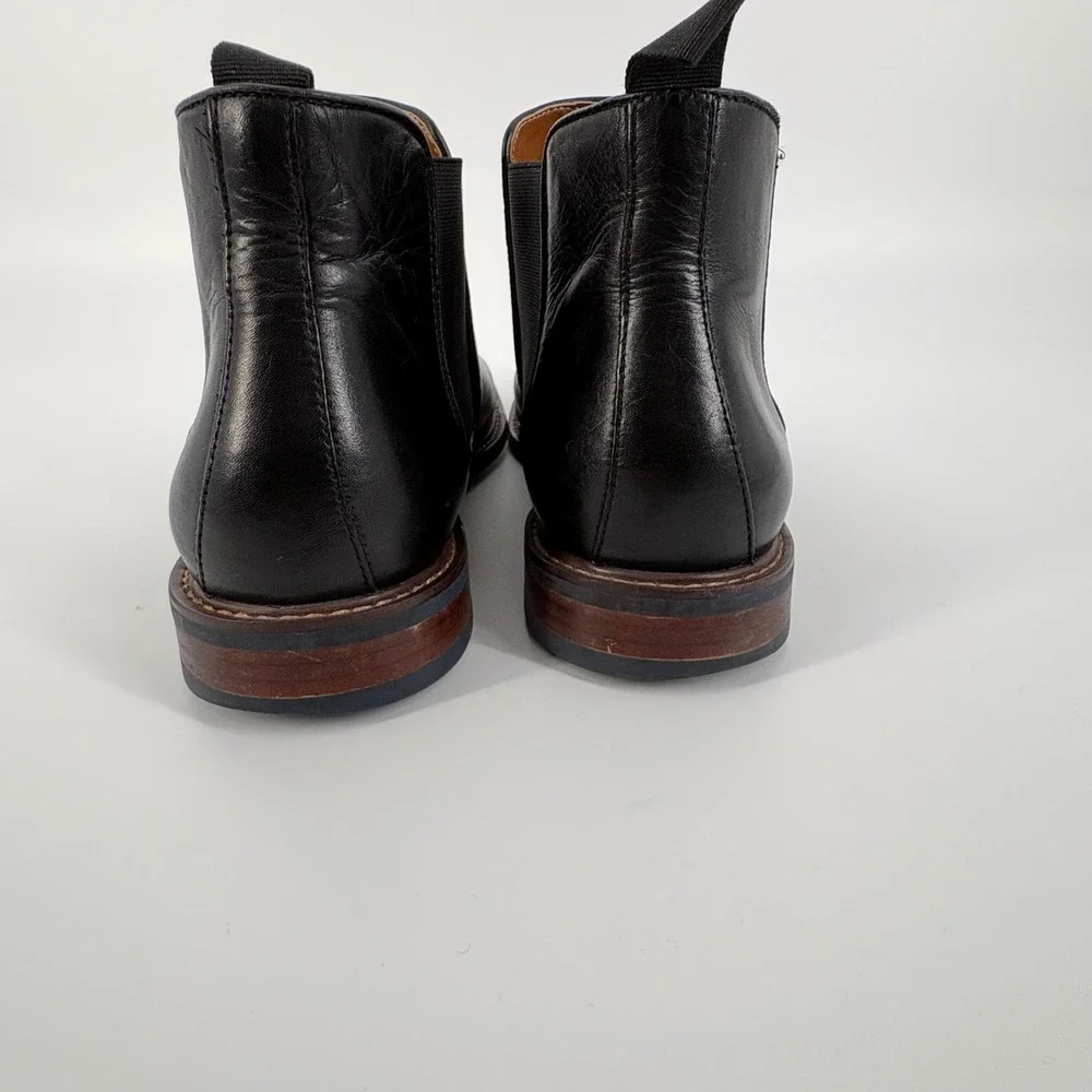 Nordstrom Mens Shop Chelsea Boots Men 10 Black Leather Elastic Gore Pull On